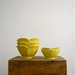 RESERVED. Lotus Dish Set / Canary Yellow Tulip Bowls