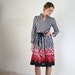 1970s Dress - Vintage Black and White Dress