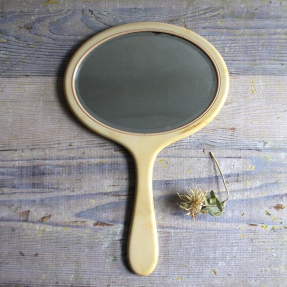 Vintage Celluloid Hand Mirror Set