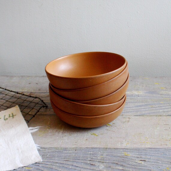 Vintage Set Agatized Wood Salad Bowls by ethanollie on Etsy