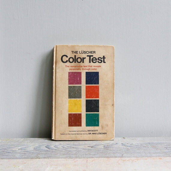 Vintage Lüscher Color Test Book Mid Century Personality Test