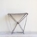 Vintage Folding Ticking Striped Camp Stool