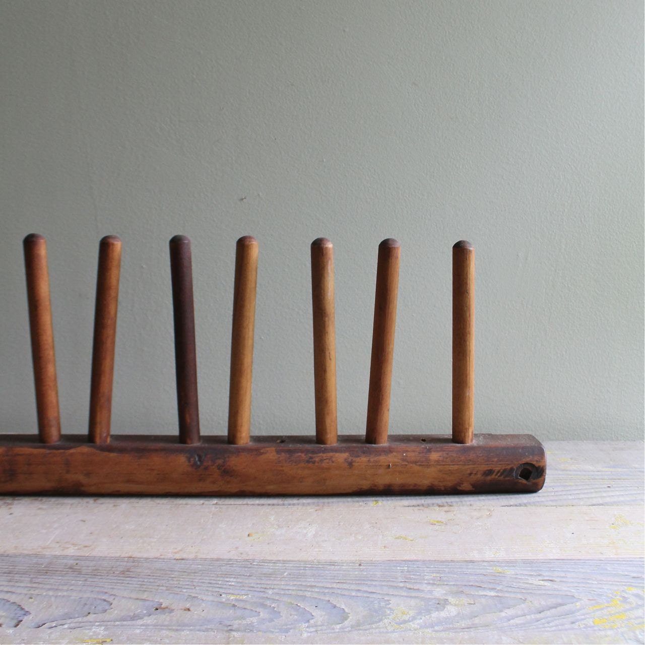 Antique Primitive Peg Rack by ethanollie on Etsy