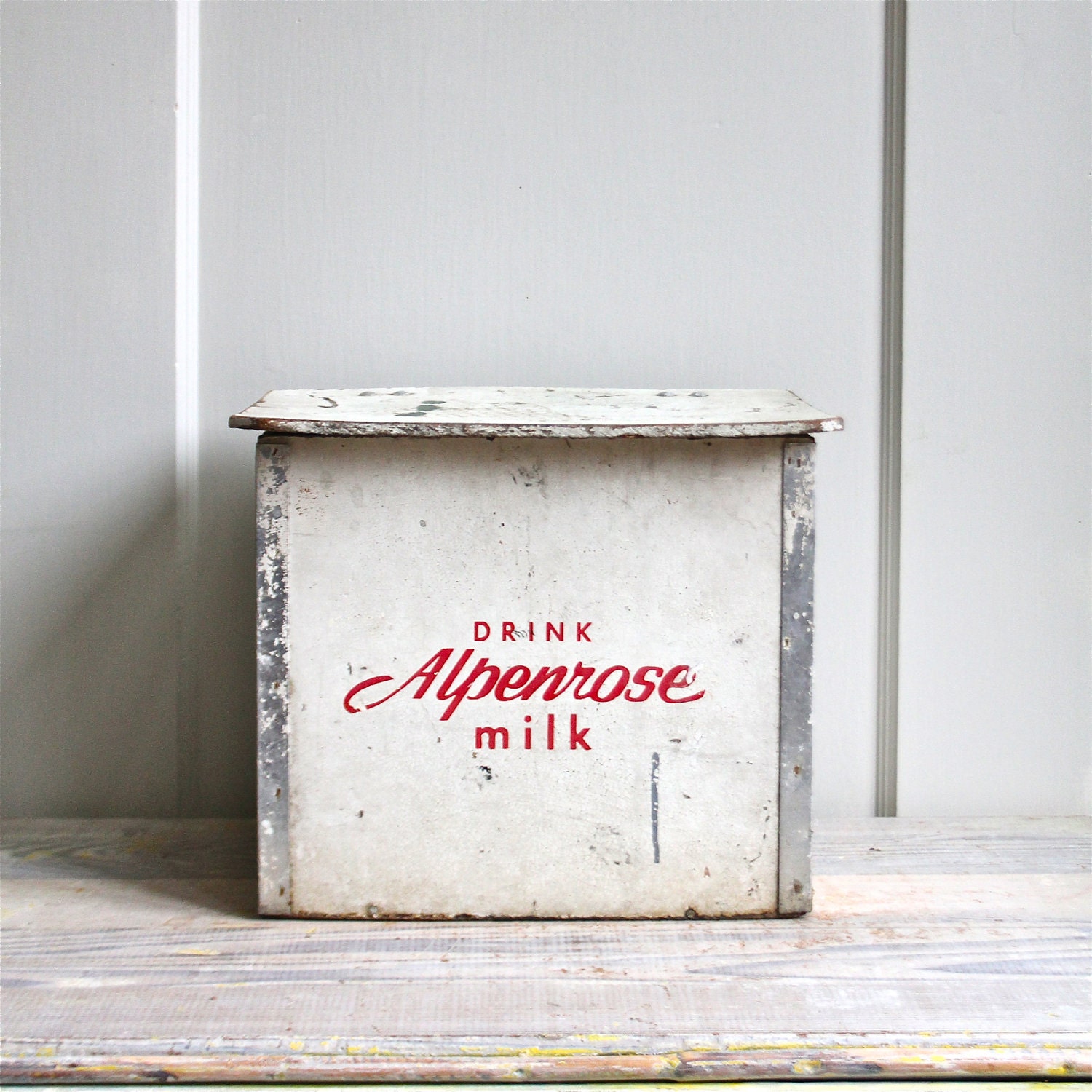 RESERVED Vintage Milk Box