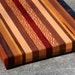 Handmade Medium Wood Cutting Board - The Retro - Black Walnut & Lacewood Laser Engraved Personalized Custom Gift