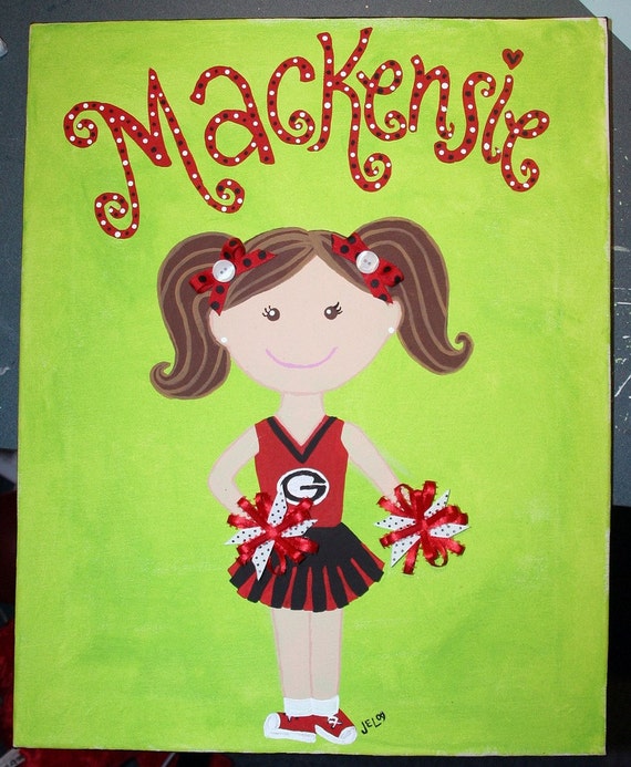 Items similar to CUSTOM Nursery Wall Art Canvas Painting 16x20