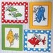 One Fish, Two Fish Inspired SET OF 4 Dr. Seuss CUSTOM PAINTINGS Bathroom Set
