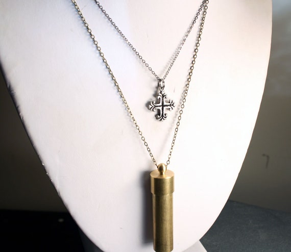 Vintage Container Necklace with Industrial Style ON SALE