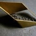 Geometric Jewelry : Large Brass Diamond Statement Necklace