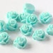 10 pcs light blue flowers cabochons 12mm P031G L