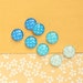 8pcs handmade assorted color of ocean blue round clear glass dome cabochons 12mm (12-9873)