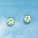 10pcs handmade green small flowers clear glass dome cabochons 12mm (12-9856)