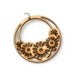 6pcs flower basket circle wooden pendant in natural colour 49mm A05VIN