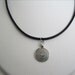 Silver Swirl black leather necklace