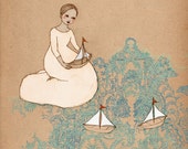 Sail Away Deluxe Edition Print of original drawing