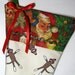 Adorable Sock Monkey Christmas Stocking Winking Santa Claus too