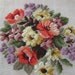 Vintage BUCILLA Decorator Needlepoint Wool Tapestry Canvas - Floral Bouquet - Pillow or Wallhanging