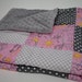You Are My Sunshine Elephant Pink and Grey Minky Blanket 32 X 32 READY TO SHIP On Sale