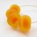 yellow orange made to order etched earring pairs lampwork beads