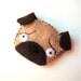 Pug Dog Felt Brooch Cute Funny Spring Fashion Accessory Tan Brown Puppy