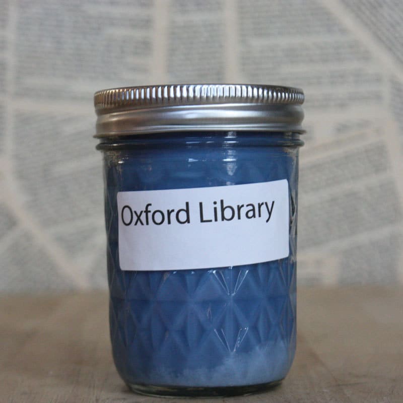 Library Scented Soy Wax Candle Oxford Library 8oz jar