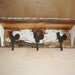 Barn Wood Wall Shelf with Rooster Hooks