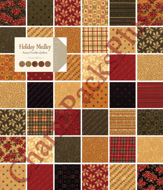 HOLIDAY MEDLEY by Kansas Troubles Quilter Moda by charmpacks