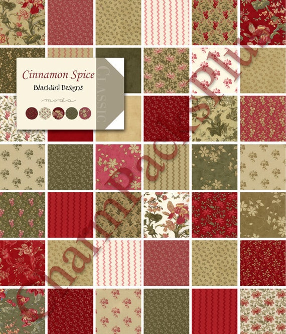 CINNAMON SPICE by Blackbird Designs Moda Fabric Charm Pack