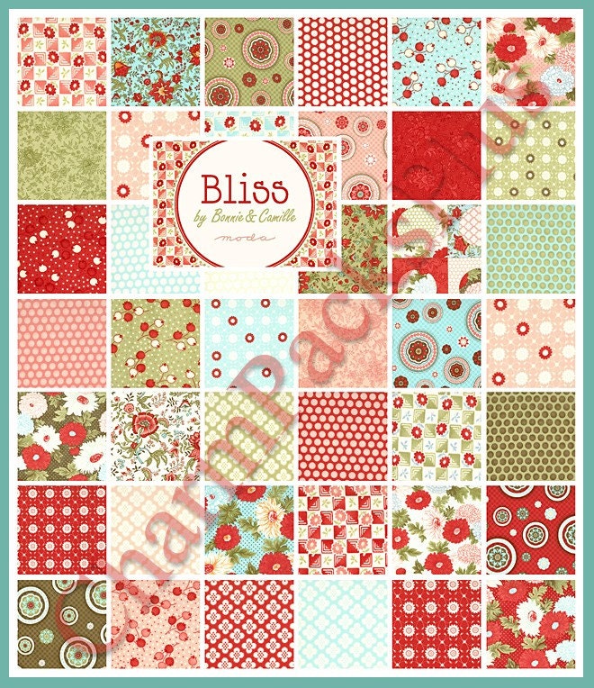 BLISS Moda Charm Pack Quilt Fabric Squares