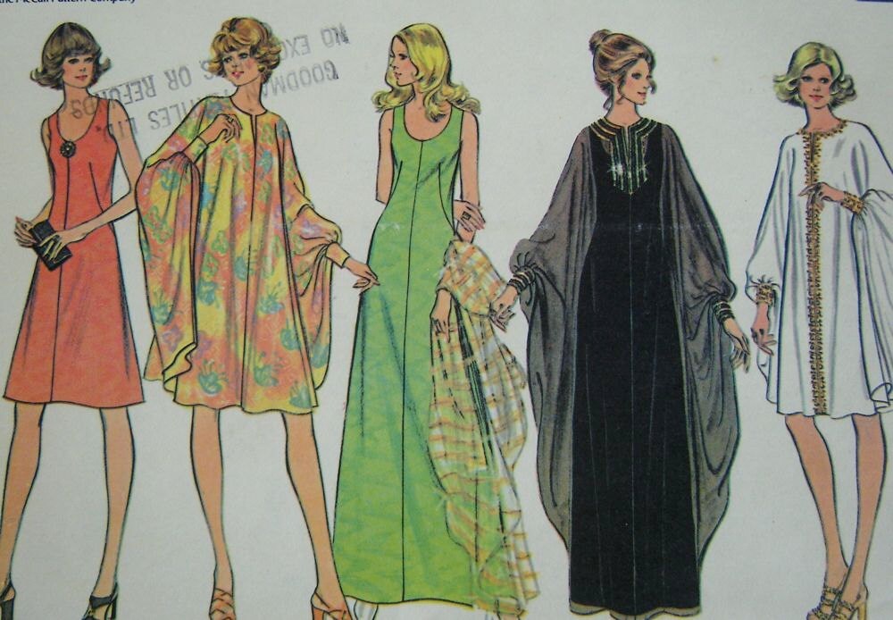 Vintage 70s Sewing Pattern Cocoon Dress