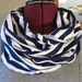 Infinity scarf in nautical blue stripe Fall Fashion