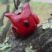 Reserved for Katie 20 Owl favors ornament red and black