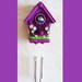 Wind Chime Purple Birdhouse