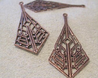Filigree Dangles in Antique Copper Finish
