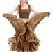 SALE. Olive Green silky long skirt, high end fluffy material, perfect for any outfit
