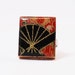 Recycled Scrabble Game Tile Adjustable Ring - Oriental Fan