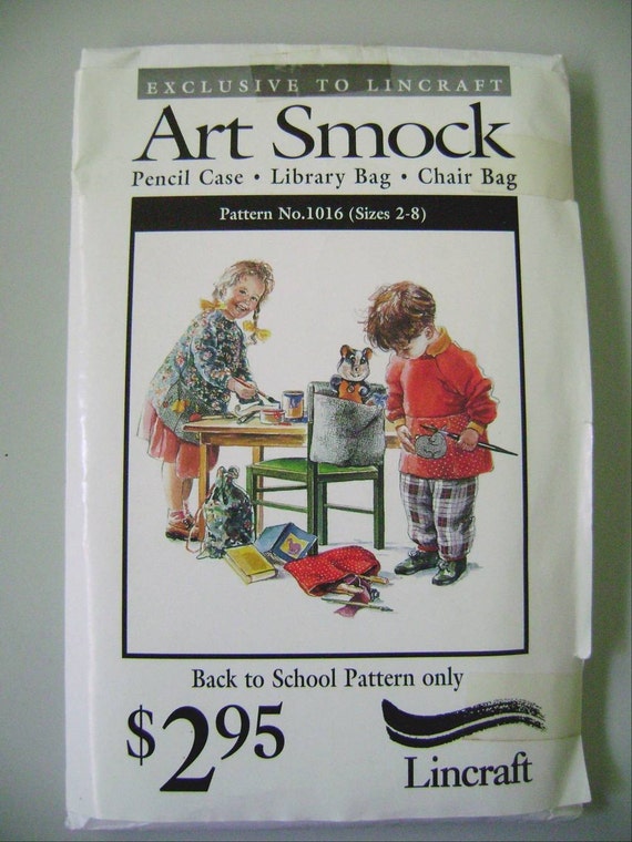 LINCRAFT art smock pencil case libraray bag chair bag by madamfran