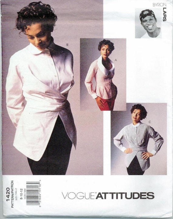 1990s Byron Lars shirts pattern - Vogue 1420