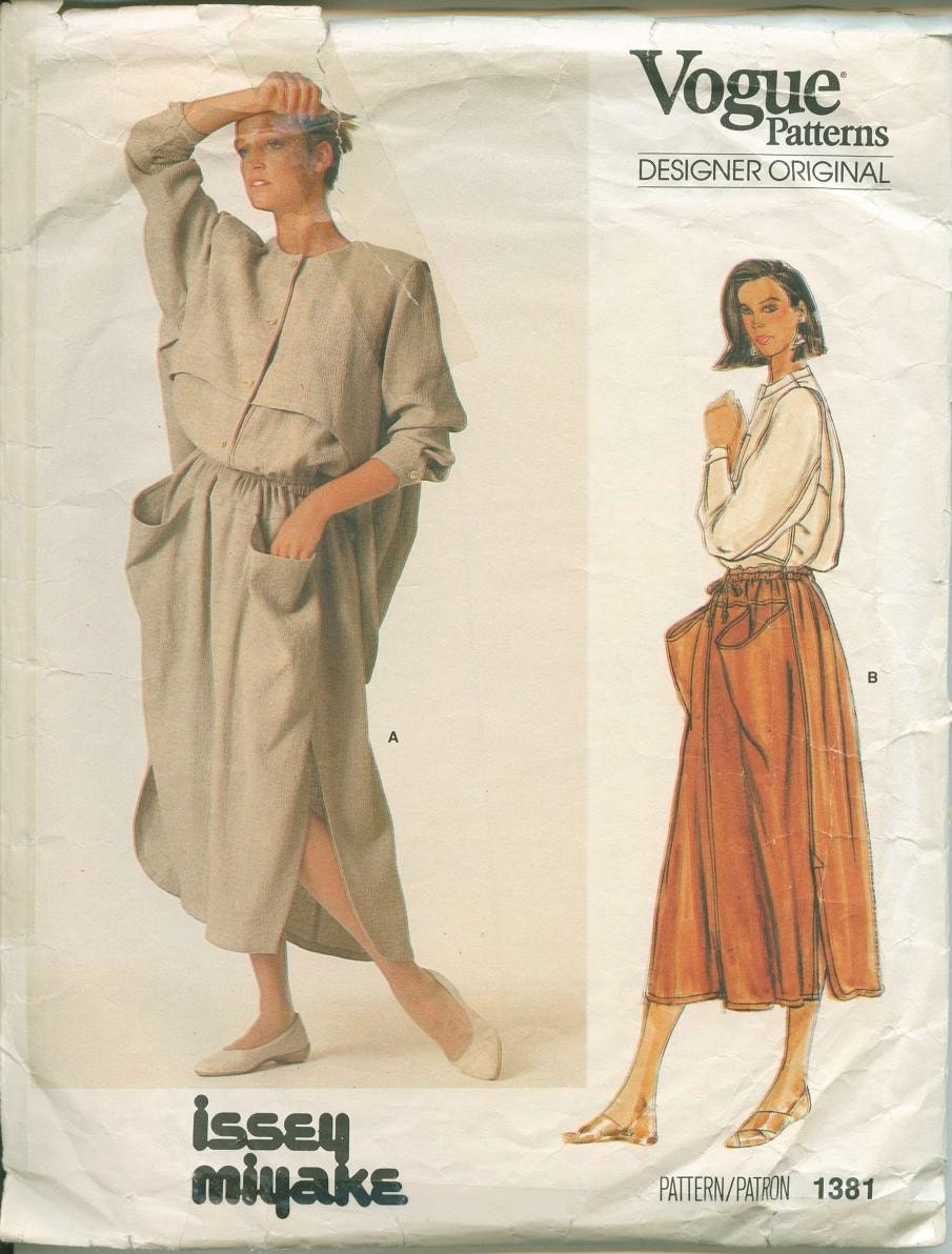 OOP Vogue 1381 Issey Miyake Sewing Pattern Top Jacket Skirt