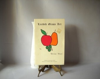 Vintage Art Book Leaded Glass Art Stained Glass Book Art Instruction