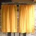 Vintage Sheer Golden Orange Curtain Drape Panels