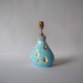 Vintage Perfume Bottle Leo Mann Atomizer Aqua and Gold Bottle