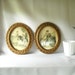 Vintage Prints Oval Frames Southern Belles Victorian Ladies Framed Prints Shabby Chic