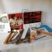 Vintage Tool Kit Children's Toy Tools Saw Drill Hammer Tool Box Metal Box