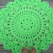 Parrot Green Patio Porch Cord Crochet Rug in 35" Round Pineapple Pattern
