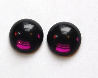 Vintage Amethyst Glass Dome 18mm Cabochons cab706G