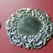 Large Ornate Antiqued Silver Tone Round Floral Scroll Setting Stamping mtl170E