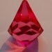 Huge Vintage Pink Faceted Prism Drop Pendant pnd096