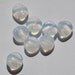 Vintage German Glass White Opal Curved Coin Beads bds524