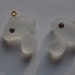 Matte White Mushroom Charms Pendants with Rhinestone German Plastic pnd074b